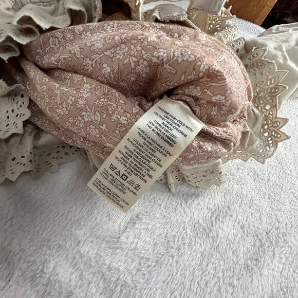 By Anthropologie Womens Ruched Lace-Trim Bomber Jacket Size XS Beige Cropped - Picture 5 of 9